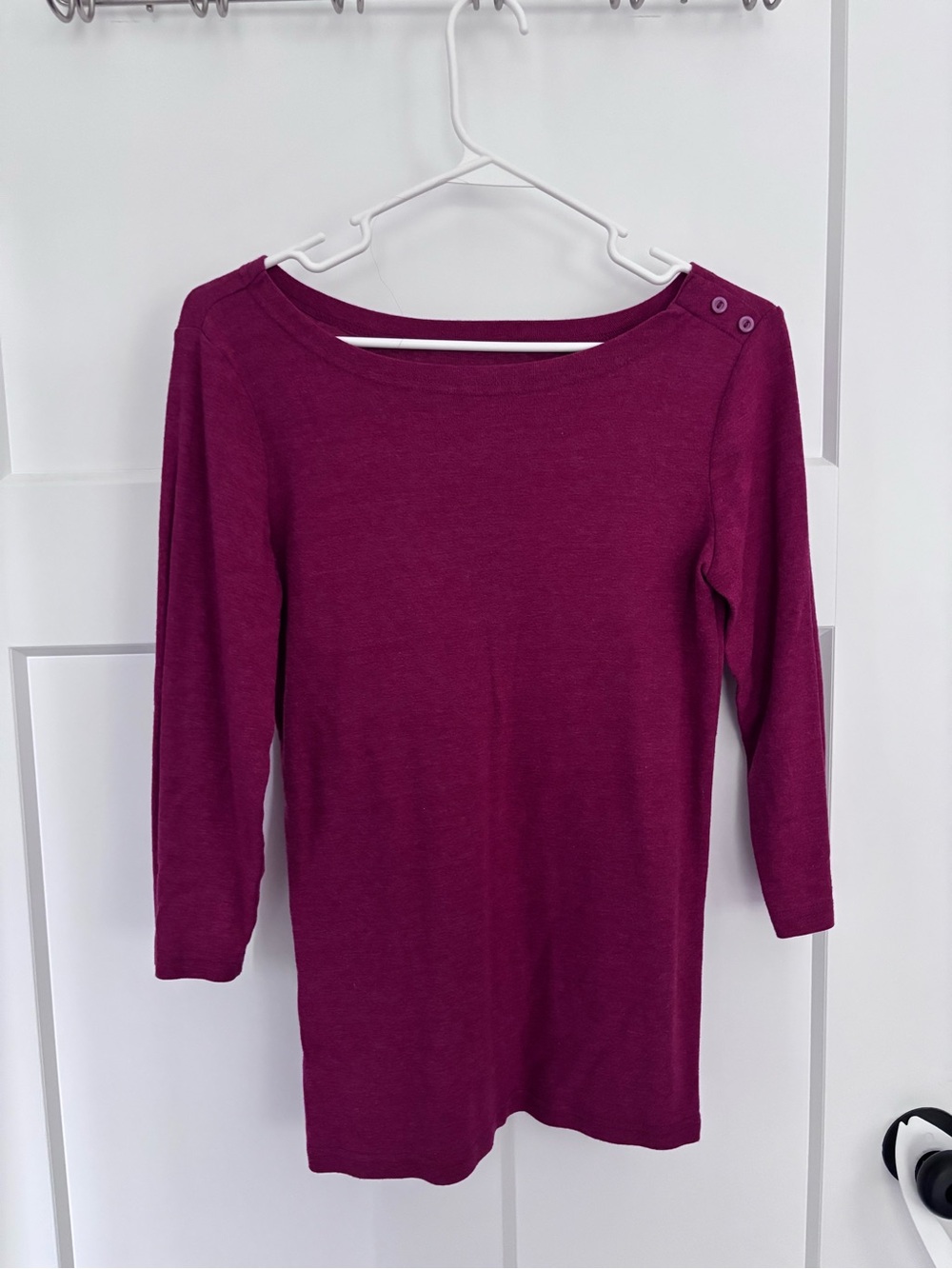 Eddie Bauer Boatneck 3/4 Sleeve Knit Top